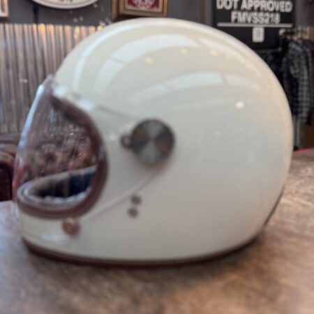 Casco Bárbaro crema + visor abatible plano