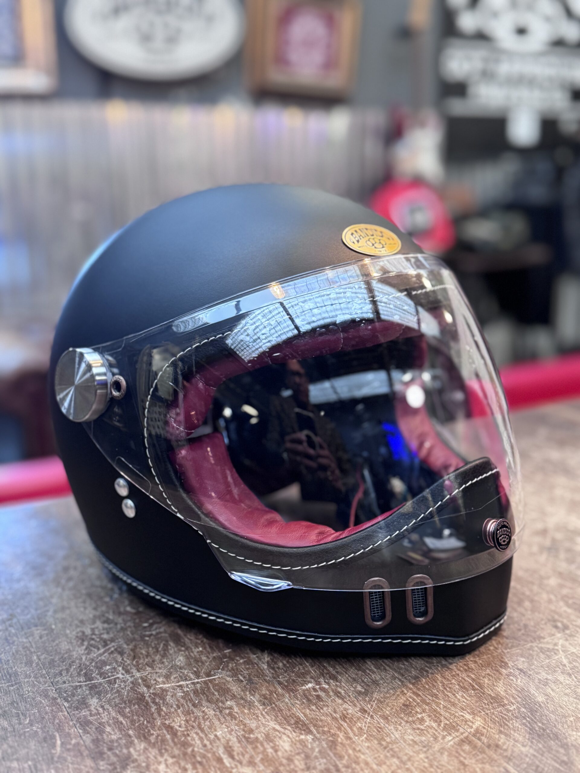 Casco Coyote - Negro mate + visor plano abatible - Image 3