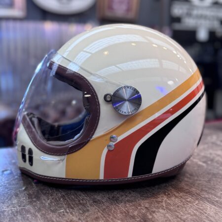 Casco Coyote - líneas 70s + visor plano abatible