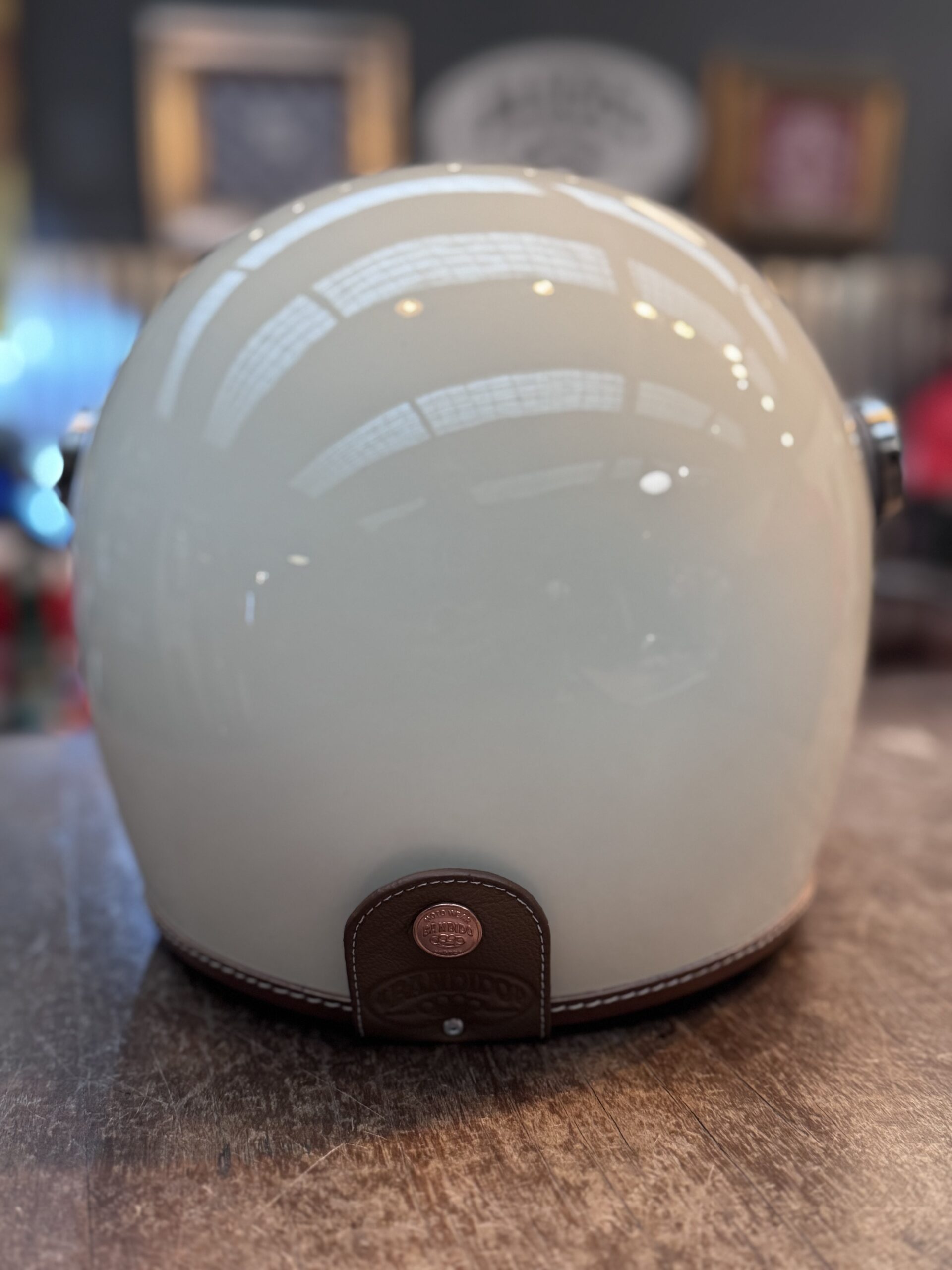 Casco Caballero - Crema + visor abatible plano - Image 2